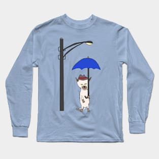 Cat with an Umbrella Long Sleeve T-Shirt